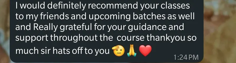 WhatsApp feedback from Mohak for Pankh Aviators