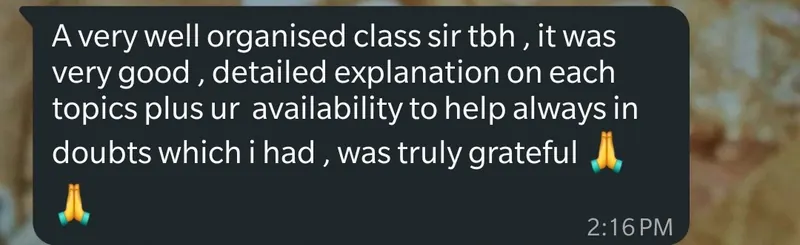 WhatsApp feedback from Aayush for Pankh Aviators